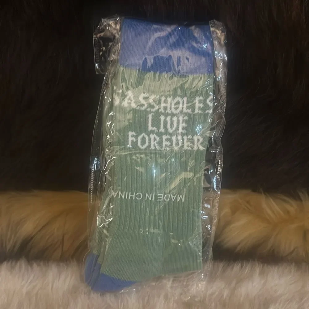 Assholes live forever socks, OS (4850) NEW